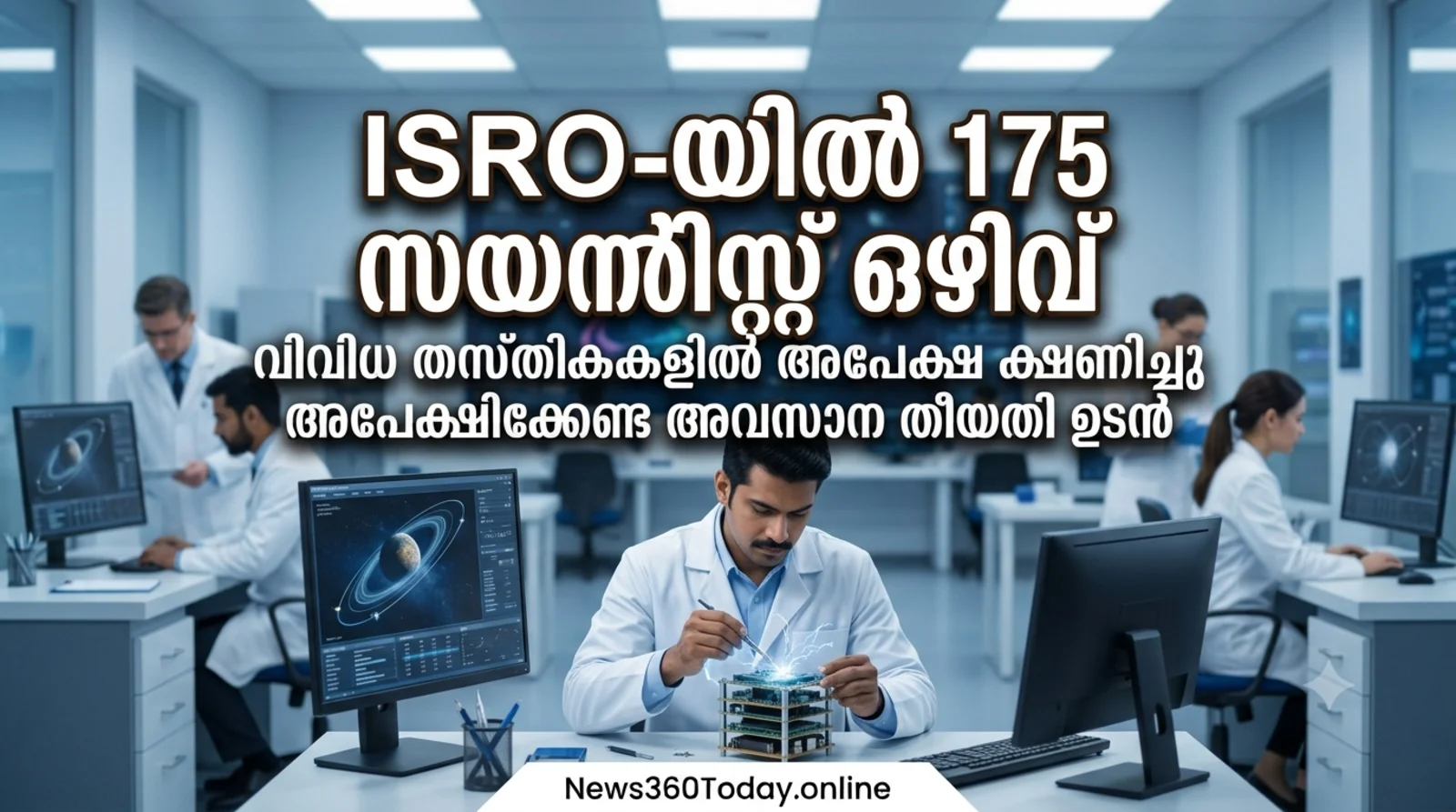 ISRO സയന്റിസ്റ്റ് എഞ്ചിനീയർ റിക്രൂട്ട്മെന്റ് 2026 വാർത്താ തംബ്നെയിൽ ചിത്രം