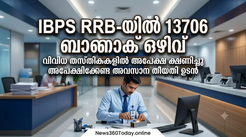 IBPS RRB ബാങ്ക് റിക്രൂട്ട്മെന്റ് 2026 വാർത്താ തംബ്നെയിൽ ചിത്രം